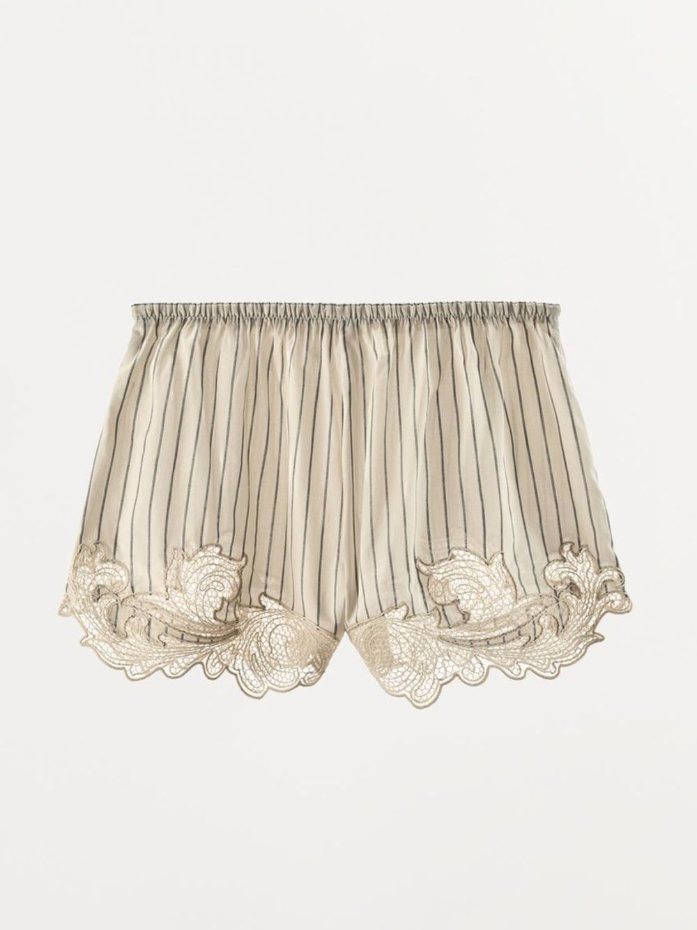 EMBROIDERED LACE STRIPED SHORTS 4786/147/070